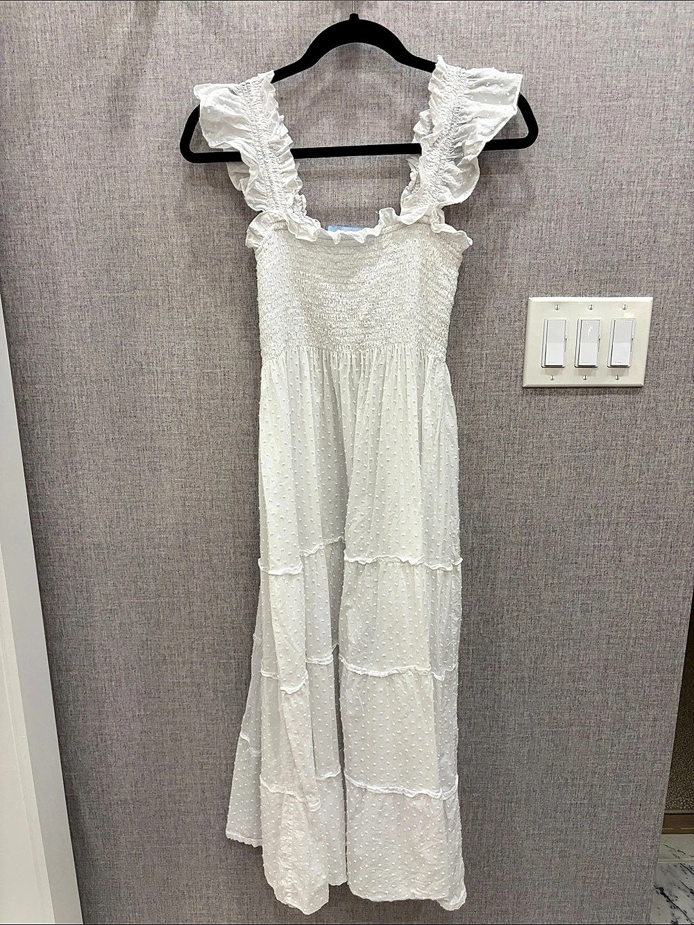 Hill House Home The Ellie Nap Dress White Cotton Maxi Dress Small